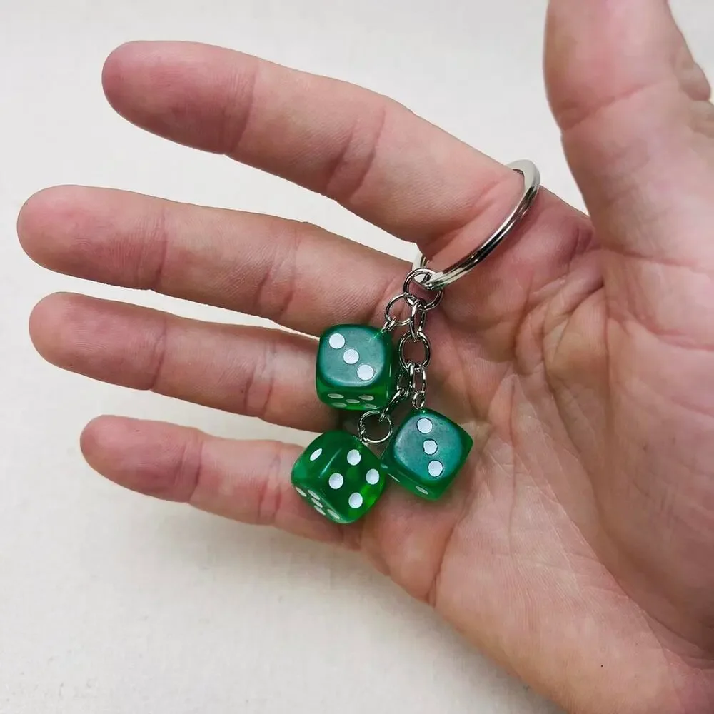 Y2k 2000s green dice key